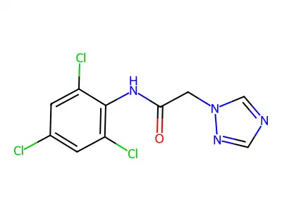 N-(2,4,6-Trichlorophenyl)-1H-1,2,4-triazole-1-acetamide structure