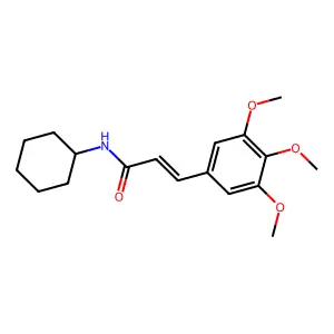 N-Cyclohexyl-3-(3,4,5-trimethoxy-phenyl)-acrylamide structure
