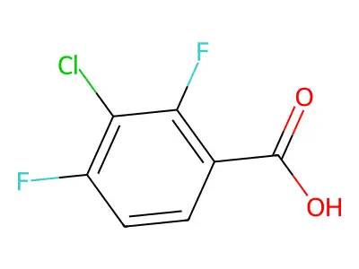 3-Chloro-2,4-difluorobenzoic acid structure