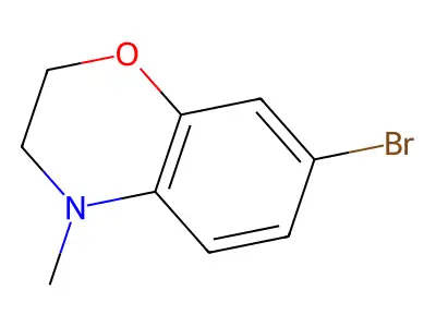 7-Bromo-3,4-dihydro-4-methyl-2H-1,4-benzoxazine structure