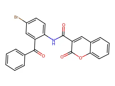 N-(2-benzoyl-4-bromophenyl)-2-oxo-2H-chromene-3-carboxamide structure
