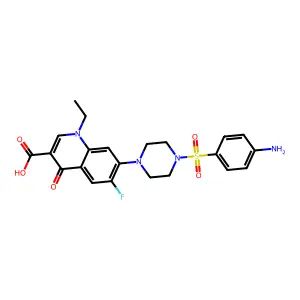 N-Sulfanilylnorfloxacin structure