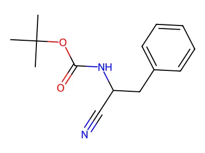 tert-Butyl (1-cyano-2-phenylethyl)carbamate structure