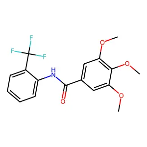 3,4,5-Trimethoxy-N-(2-(trifluoromethyl)phenyl)benzamide structure