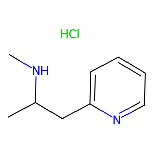 2-Pyridineethanamine, N,alpha-dimethyl-, hydrochloride (1:1) structure