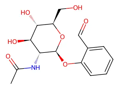 2'-Formylphenyl 2-acetamido-2-deoxy-beta-D-glucopyranoside structure