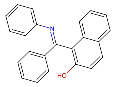 1-[(E)-Benzene-N-phenylcarboximidoyl]naphthalen-2-ol structure