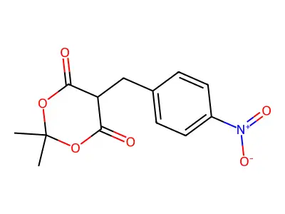 2,2-Dimethyl-5-(4-nitrobenzyl)-1,3-dioxane-4,6-dione structure