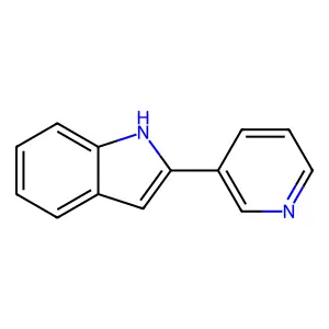 2-(pyridin-3-yl)-1H-indole structure
