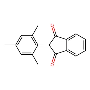 1H-Indene-1,3(2H)-dione, 2-(2,4,6-trimethylphenyl)- structure