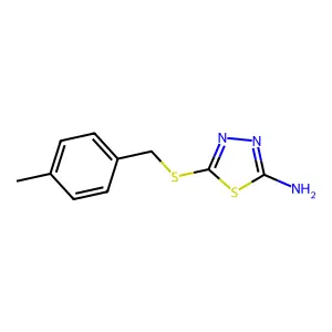 5-{[(4-Methylphenyl)methyl]sulfanyl}-1,3,4-thiadiazol-2-amine structure