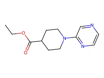 Ethyl 1-(pyrazin-2-yl)piperidine-4-carboxylate structure