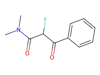 2-fluoro-N,N-dimethyl-3-oxo-3-phenylpropanamide structure