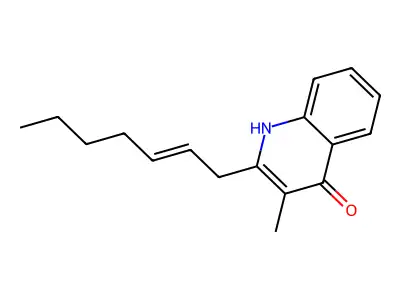 2-(2-Heptenyl)-3-methyl-4(1H)-quinalone structure