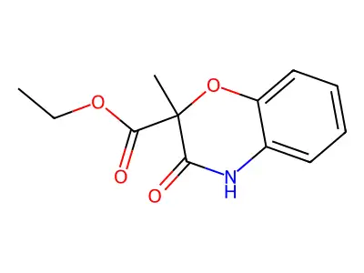 Ethyl 2-methyl-3-oxo-3,4-dihydro-2H-1,4-benzoxazine-2-carboxylate structure
