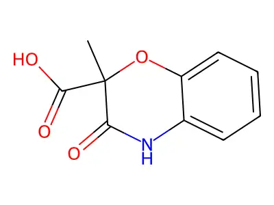2-Methyl-3-oxo-3,4-dihydro-2H-1,4-benzoxazine-2-carboxylic acid structure
