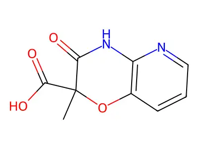 3,4-Dihydro-2-methyl-3-oxo-2H-pyrido[3,2-b]-1,4-oxazine-2-carboxylic acid structure