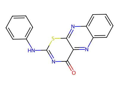 4H-1,3-Thiazino(5,6-b)quinoxalin-4-one, 2-(phenylamino)- structure