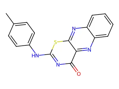 4H-1,3-Thiazino(5,6-b)quinoxalin-4-one, 2-((4-methylphenyl)amino)- structure