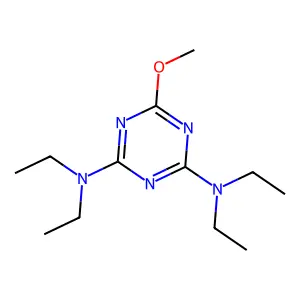 1,3,5-Triazine-2,4-diamine, N,N,N',N'-tetraethyl-6-methoxy- structure