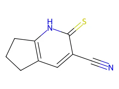 2-sulfanyl-5H,6H,7H-cyclopenta[b]pyridine-3-carbonitrile structure