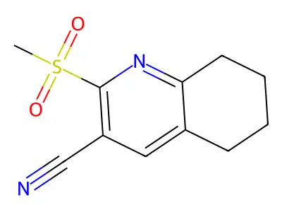 2-(Methylsulfonyl)-5,6,7,8-tetrahydroquinoline-3-carbonitrile structure