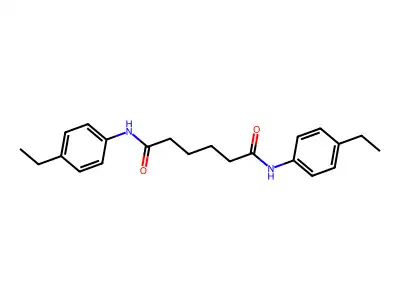 Hexanediamide, N,N'-bis(4-ethylphenyl)- structure
