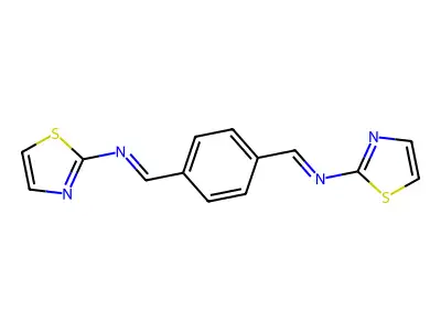 N-(1,3-thiazol-2-yl)-1-[4-(1,3-thiazol-2-yliminomethyl)phenyl]methanimine structure