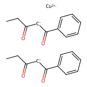 Copper, bis(1-phenyl-1,3-pentanedionato-O,O')- structure