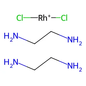 二氯双(乙二胺)铑(III) structure