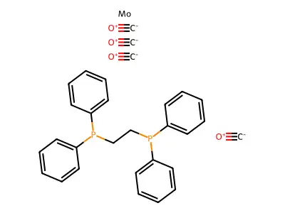 [1,2-Bis(diphenylphosphino)ethane]tetracarbonylmolybdenum(0) structure