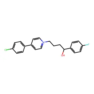 4-(4-Chlorophenyl)-1-(4-(4-fluorophenyl)-4-hydroxybutyl)pyridinium structure
