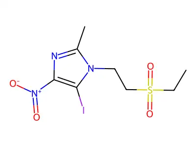 1-[2-(Ethylsulfonyl)ethyl]-5-iodo-2-methyl-4-nitro-1h-imidazole structure