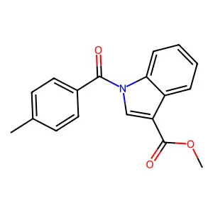 Methyl 1-(4-methylbenzoyl)-1H-indole-3-carboxylate structure