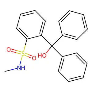 2-[Hydroxy(diphenyl)methyl]-N-methylbenzene-1-sulfonamide structure
