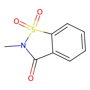 2-甲基-1,2-苯并异噻唑-3(2H)-酮1,1-二氧化物 structure