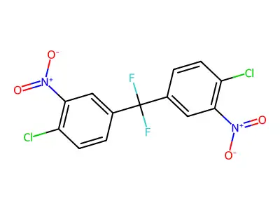 1-Chloro-4-[(4-chloro-3-nitrophenyl)(difluoro)methyl]-2-nitrobenzene structure