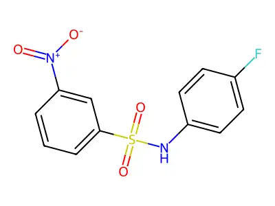 N-(4-fluorophenyl)-3-nitrobenzenesulfonamide structure
