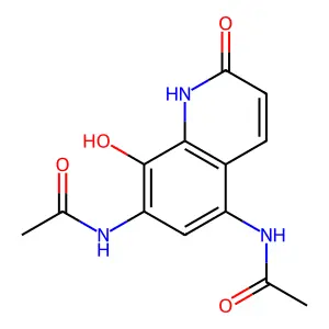 4-(2-nitroimidazol-1-yl)-N-[2-(5-nitroimidazol-1-yl)ethyl]butanamide structure