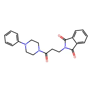 2-(3-Oxo-3-(4-phenylpiperazin-1-yl)propyl)isoindoline-1,3-dione structure