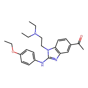 Ketone, 1-(2-(diethylamino)ethyl)-2-p-phenetidino-5-benzimidazolyl methyl structure