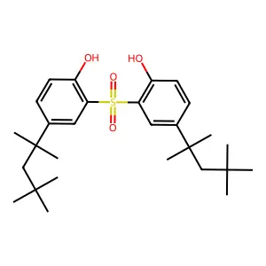 Phenol, 2,2'-sulfonylbis[4-(1,1,3,3-tetramethylbutyl)- structure