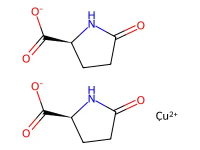 双(5-氧代-L-脯氨酸-kN1,kO2)铜 structure