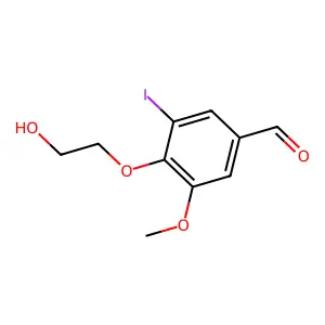 4-(2-Hydroxyethoxy)-3-iodo-5-methoxybenzaldehyde structure
