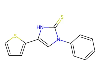 1-phenyl-4-thien-2-yl-1H-imidazole-2-thiol structure