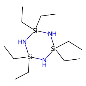 Cyclotrisilazane, 2,2,4,4,6,6-hexaethyl- structure