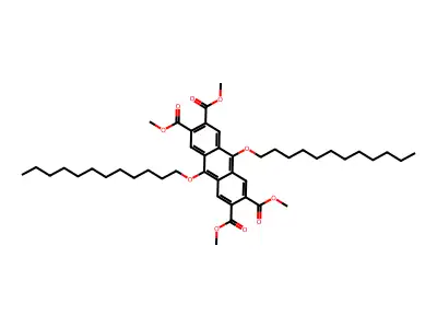 Tetramethyl 9,10-didodecoxyanthracene-2,3,6,7-tetracarboxylate structure