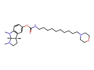 Carbamic acid, (10-(4-morpholinyl)decyl)-, 1,2,3,3a,8,8a-hexahydro-1,3a,8-trimethylpyrrolo(2,3-b)indol-5-yl ester, (3aS-cis)- structure