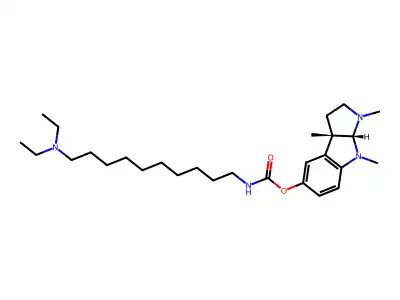 Carbamic acid, (10-(diethylamino)decyl)-, 1,2,3,3a,8,8a-hexahydro-1,3a,8-trimethylpyrrolo(2,3-b)indol-5-yl ester, (3aS-cis)- structure