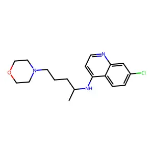 4-Quinolinamine,7-chloro-N-[1-methyl-4-(4-morpholinyl)butyl]- structure